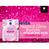 NIVEA NATURAL GLOW BOOSTER SHEET MASK WITH HYALURONIC ACID + VITAMIN C & E FOR ALL SKIN TYPES 1 SHEET
